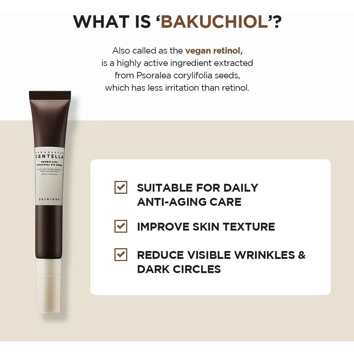 Madagascar Centella Probio-Cica Bakuchiol Eye Cream | Skin1004